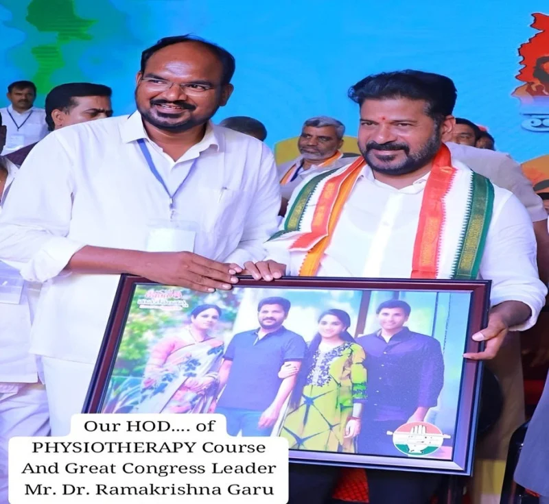 chief minister revanth Reddy visited to vgr paramedical college