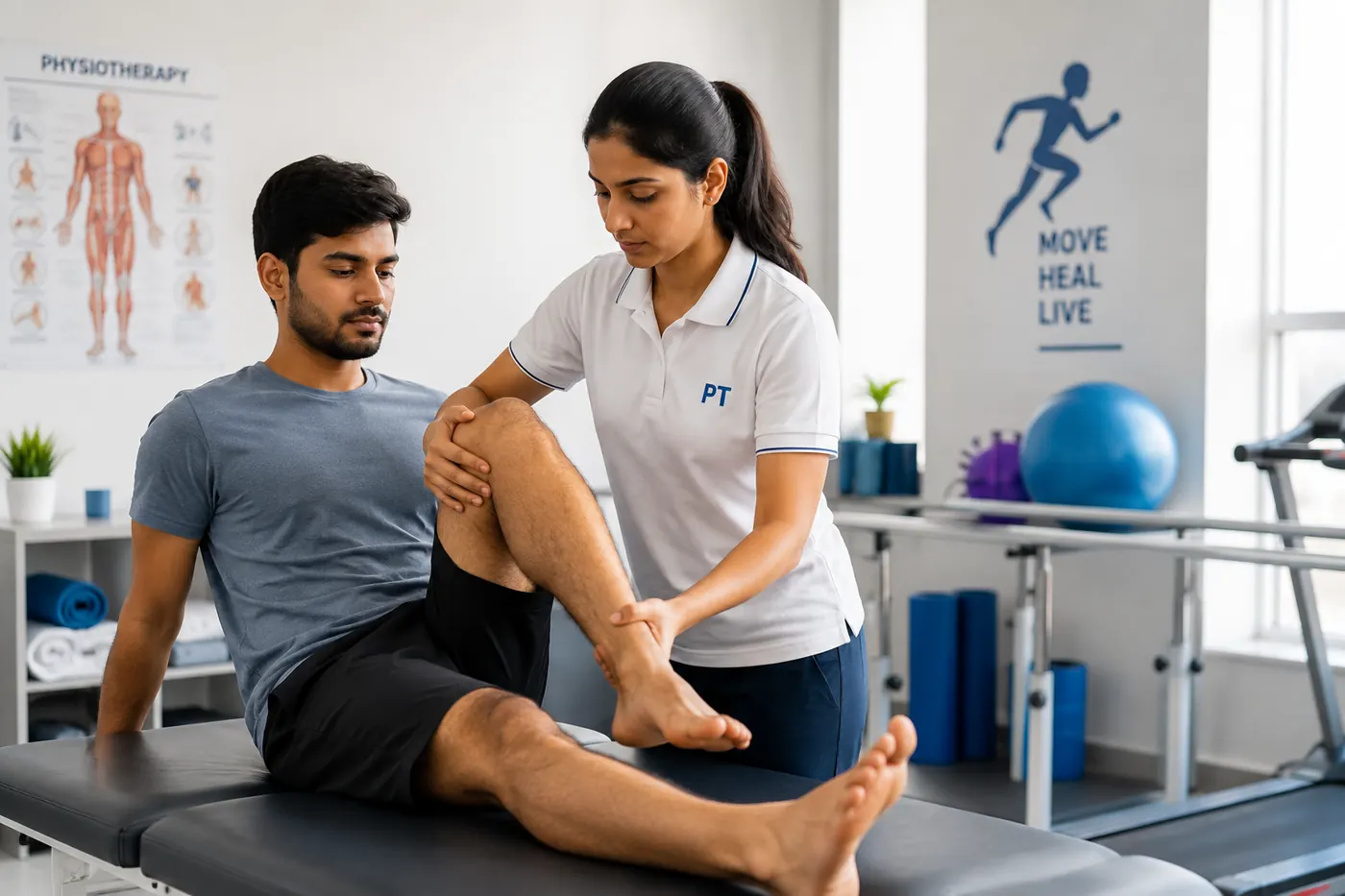 PT physiotherapy practical training and rehabilitation at VGR College